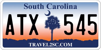 SC license plate ATX545