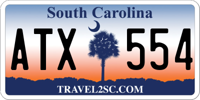 SC license plate ATX554