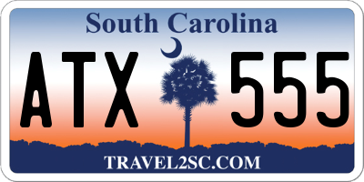 SC license plate ATX555