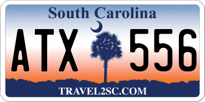 SC license plate ATX556
