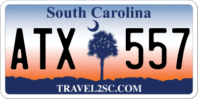 SC license plate ATX557