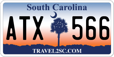 SC license plate ATX566