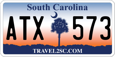 SC license plate ATX573
