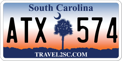 SC license plate ATX574