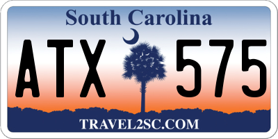 SC license plate ATX575