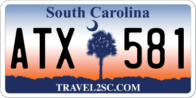SC license plate ATX581