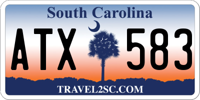 SC license plate ATX583
