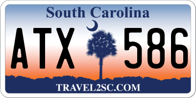 SC license plate ATX586