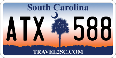 SC license plate ATX588