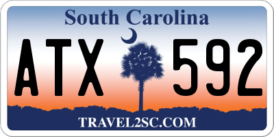 SC license plate ATX592