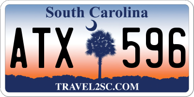 SC license plate ATX596