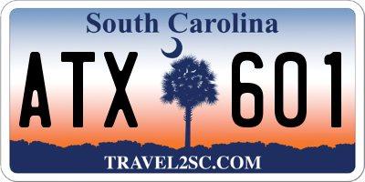 SC license plate ATX601