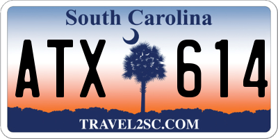 SC license plate ATX614