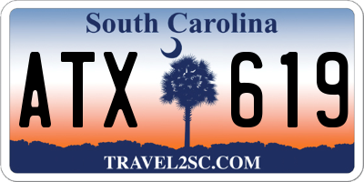 SC license plate ATX619