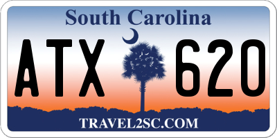 SC license plate ATX620