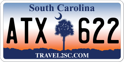 SC license plate ATX622