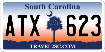 SC license plate ATX623