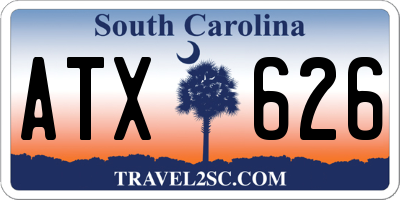 SC license plate ATX626