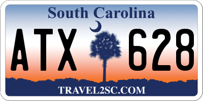 SC license plate ATX628