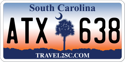 SC license plate ATX638