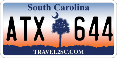 SC license plate ATX644