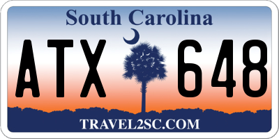 SC license plate ATX648
