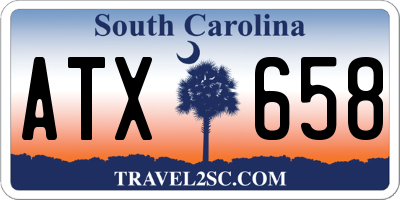 SC license plate ATX658