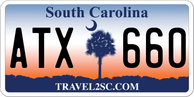 SC license plate ATX660