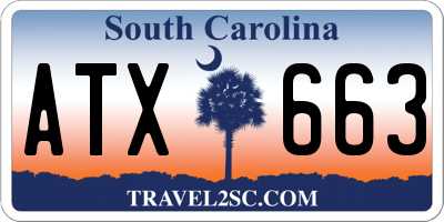 SC license plate ATX663