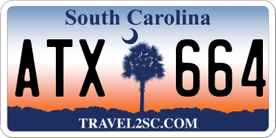 SC license plate ATX664