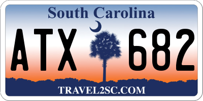 SC license plate ATX682