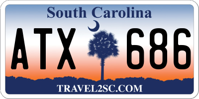 SC license plate ATX686