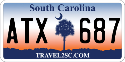SC license plate ATX687