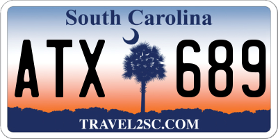 SC license plate ATX689