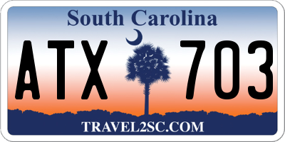 SC license plate ATX703