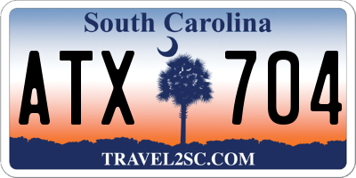 SC license plate ATX704