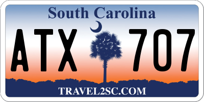 SC license plate ATX707