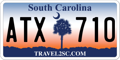 SC license plate ATX710