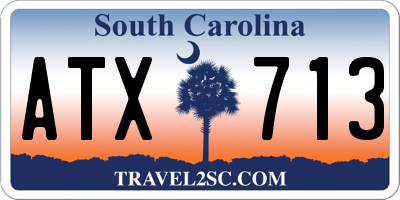 SC license plate ATX713