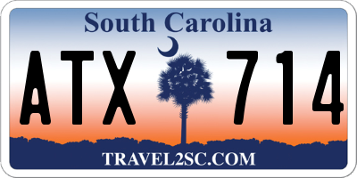 SC license plate ATX714