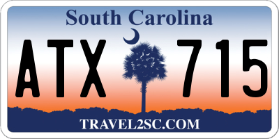 SC license plate ATX715