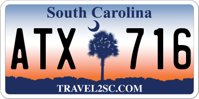 SC license plate ATX716