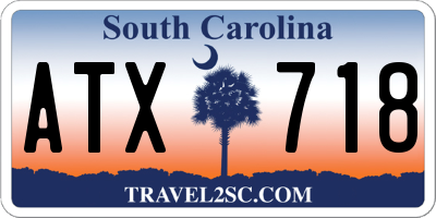 SC license plate ATX718