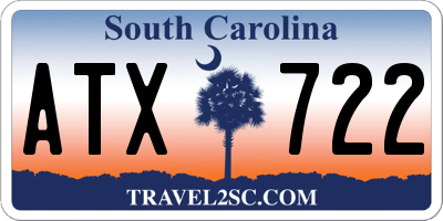 SC license plate ATX722