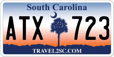 SC license plate ATX723