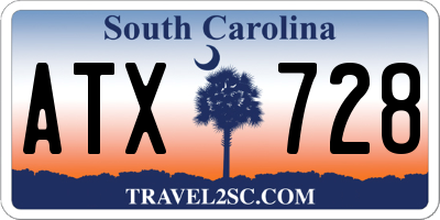SC license plate ATX728
