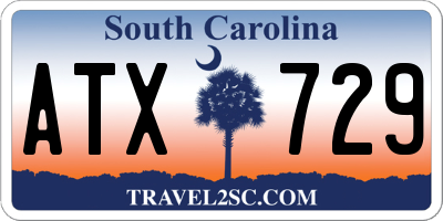 SC license plate ATX729