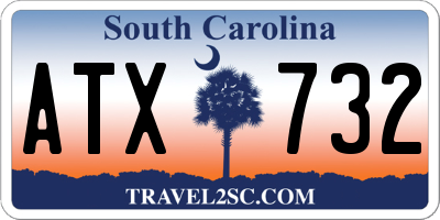 SC license plate ATX732