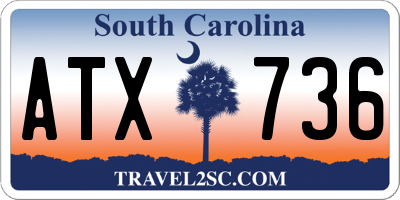 SC license plate ATX736