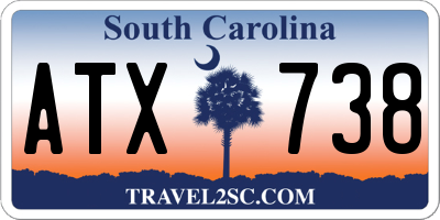 SC license plate ATX738